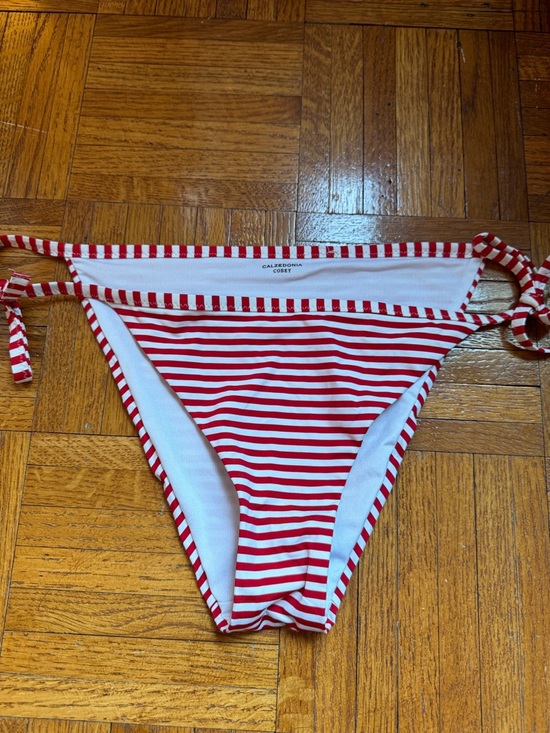 Calzedonia Other - Calzedonia Red & White Stripe Tie-Side Bikini Bottom